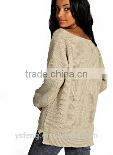 Ladies Tops Latest V Neck Women Sweater Designs photo-2