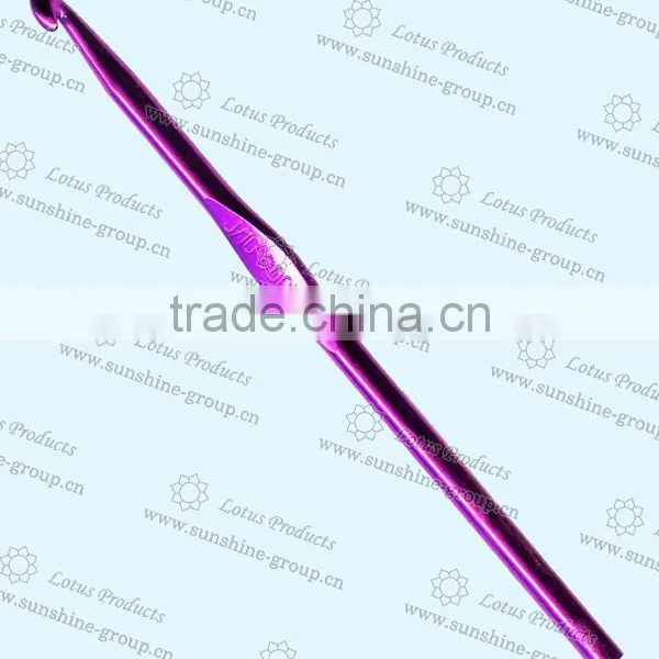 High Quality Colorful Electoplating Aluminum Crochet Hook photo-2