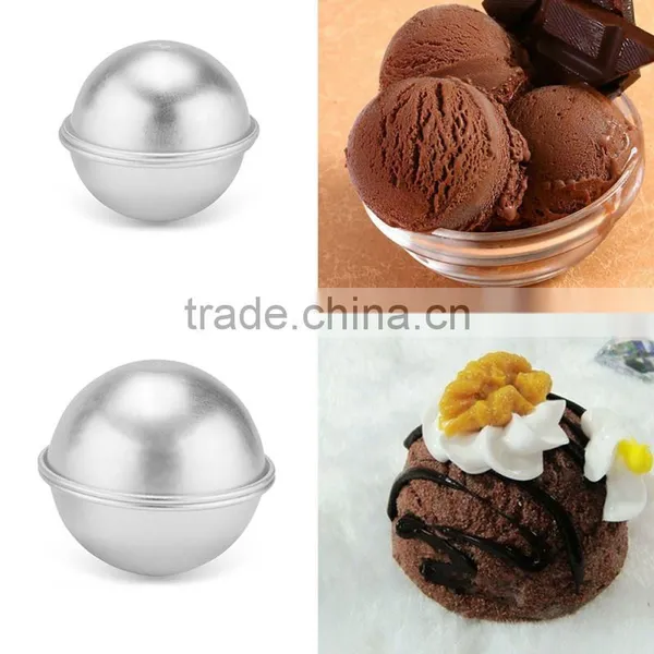 6pcs/pack Bath Bomb Cake Mold 3D Aluminum Alloy Ball Sphere Bath Bomb Mold Cake Baking Pastry Mould 4.5 cm 5.5 cm 6.5cm photo-3