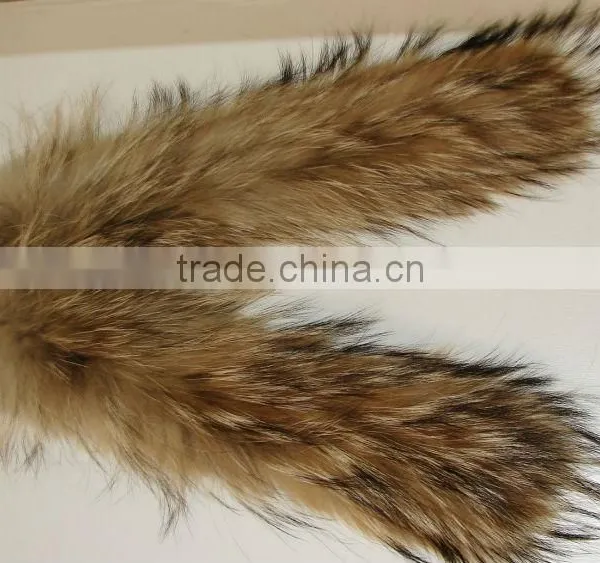 100% Genuine Raccoon Fur Trim for Hood/ Real Fur Trim