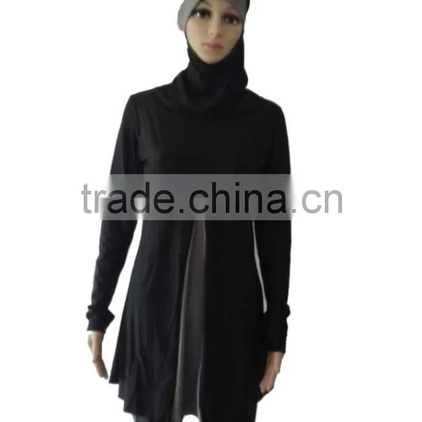2016 Hot Sales Woman Ruffle Muslim Swimsuit Costume photo-3