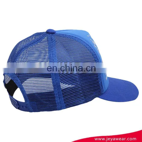 Hot Sell High Quality Mesh Trucker Baseball Cap Blue Snapback Cap photo-2