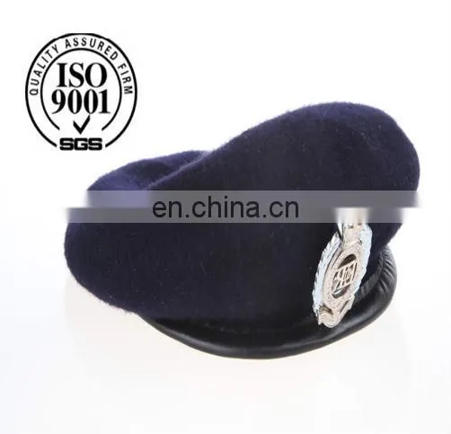 Custom Black Military Beret