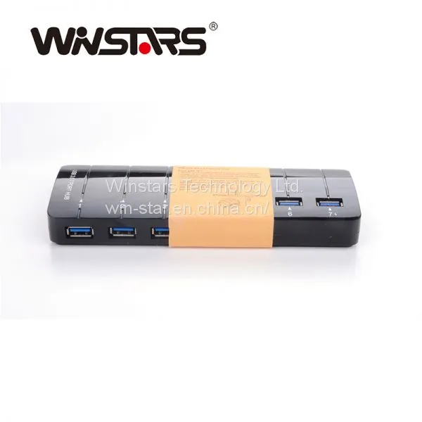Super Speed 5Gbps Usb 3.0 7 Port Hub With Power Adapter photo-2