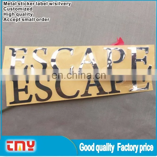 Custom Metal Brand Logo Sticker Label, Engraved Gold Adhesive Metal Label Sticker For Furniture photo-5