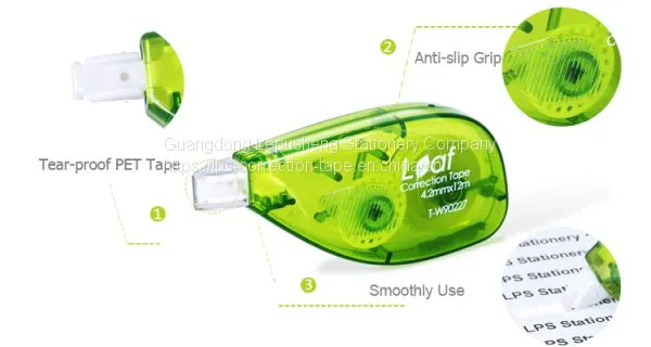 LPS Assorted Color Side Application Correction Runner White Out Correction Tape No.T-W90228 photo-2