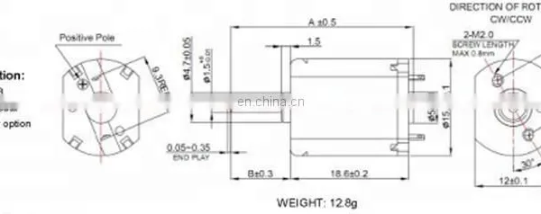 FF-030PA-11155 Bldc Motor 3V 7200rpm Toys Metal Brushed Motors for Toys and Mini RC Car photo-3