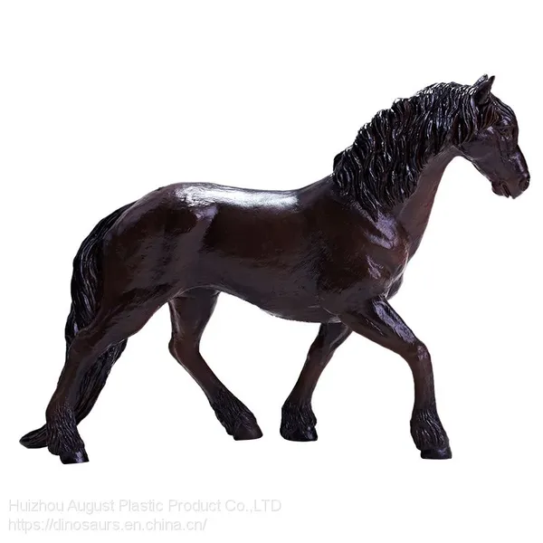 Chinese Factory Direct PVC Soft Vinyl Safe Animal Toys Customs Plastic Animal Figure Toys Friesian Horse photo-2