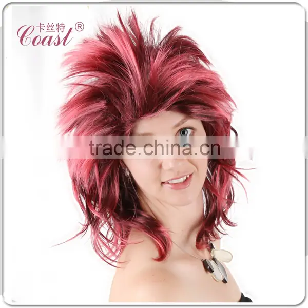 Cheap Fashion Rock Star Fake Spiky Punk Synthetic Hair Wig photo-4