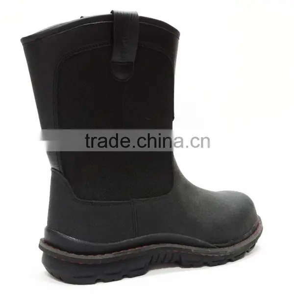 High Quality Rubber Sole Factory Leather Firefighter Boots photo-3