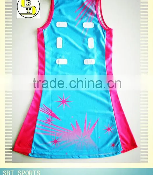 Custom Netball Dress With Great Pattern and New Colour photo-2