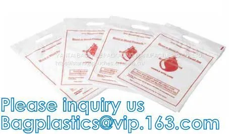 BLOOD TRANSIT BAGS, BLOOD GIP BAGS, BLOOD HANDLE ZIP BAGS, Medical Biohazard Waste Plastic Bag, BLOOD TRANSPORT BAG, BAGPLASTICS, BAGEASE, PAC, PAK photo-2