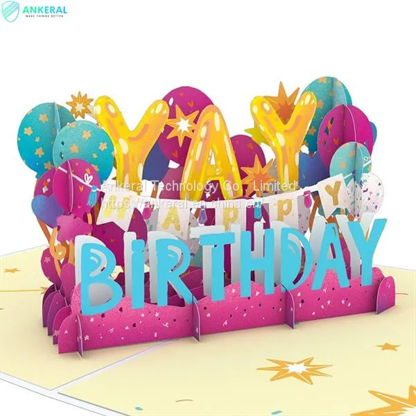 Birthday Celebration Pop-up Cards Best Happy Birthday Gift 3D Pop Up Card for Teens photo-3