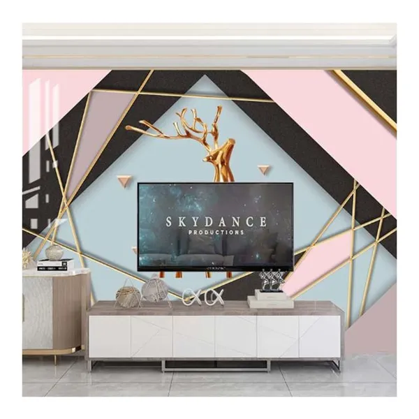 Luxury Tv Background Printing Wallpaper Murals 3D 5D 8D Wall Mural For Home Decoration Drop Ship photo-5