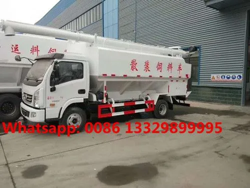 HOT SALE! YUEJIN Brand 130hp Diesel 8cbm 4T Bulk Feed Transported Vehicle for Chickenfarm for Sale photo-2
