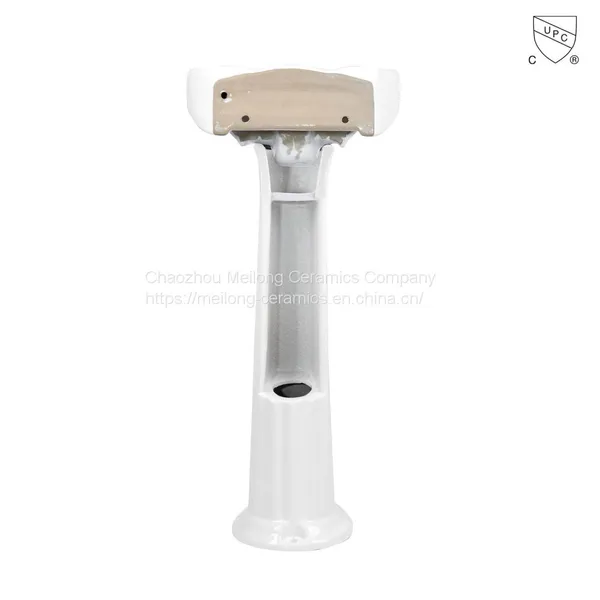 CUPC Bathroom 30 Inches 77cm Rectangle Ceramic Pedestal Sink With Backsplash photo-5