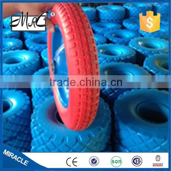 Endural Solid Small Flat Free Wheelbarrow Wheel PU Foam Wheel 3.25 / 3.00-8 photo-5