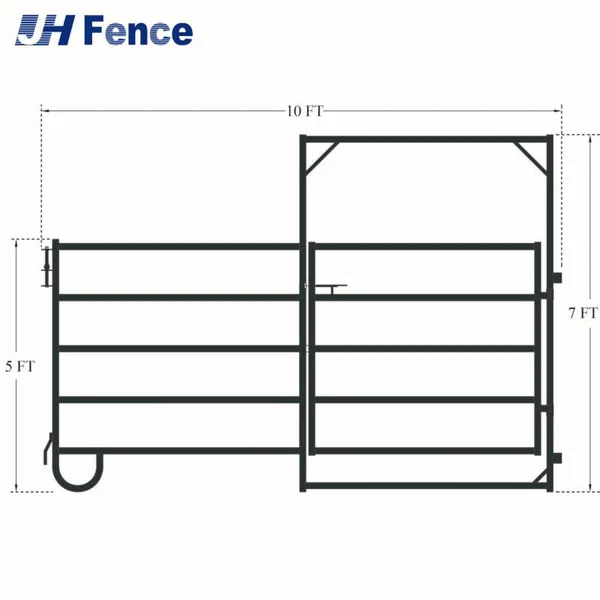 Laser-Cut Welded Oval Rail Cow Fence Panel for Horse, Sheep, and Livestock