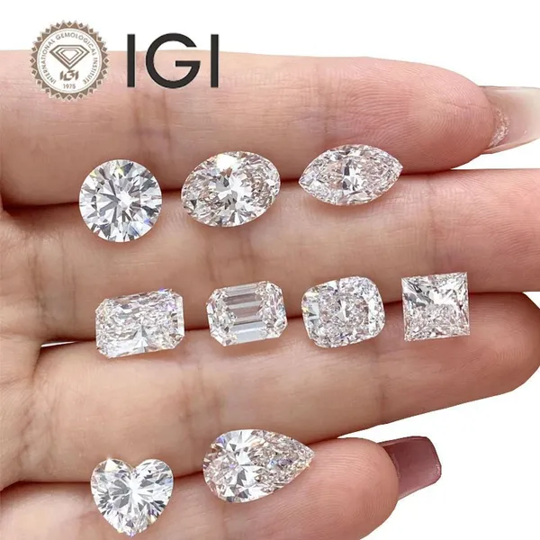 CVD Diamond Oval Shape DEF Color VS Clarity Loose CVD Lab Grown Diamond for Jewelry