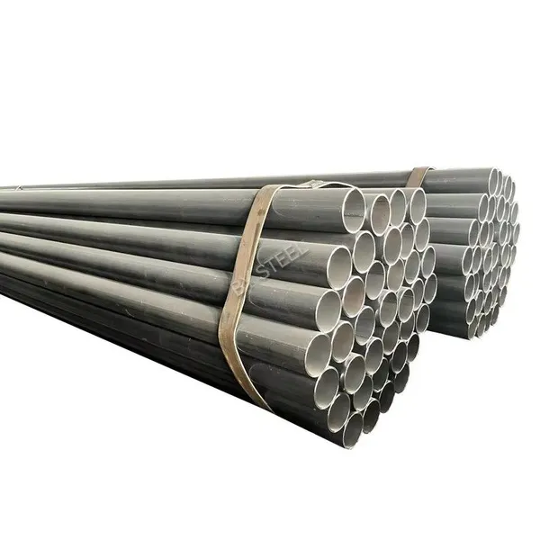 ASTM A106 A53 Grade B Sch40 Hot Rolled/Cold Rolled Carbon/Mild Steel Ms Iron Black Welded Seamless Tube photo-2