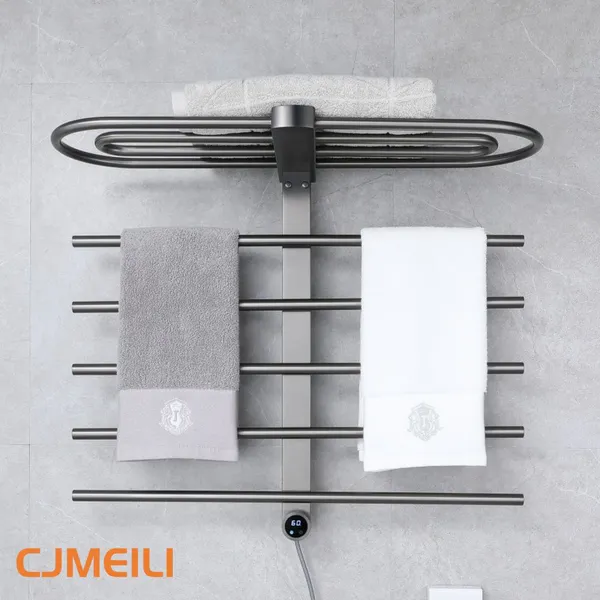 Bathroom Electric Heated Towel Rack, Towel Warmer for Bathroom, Wall Mounted Stainless Steel,5 Colours photo-5