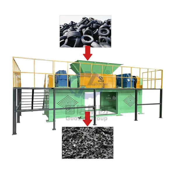 Newest Technology Fully Automatic Recycling Production Line Tire Shredder Machine