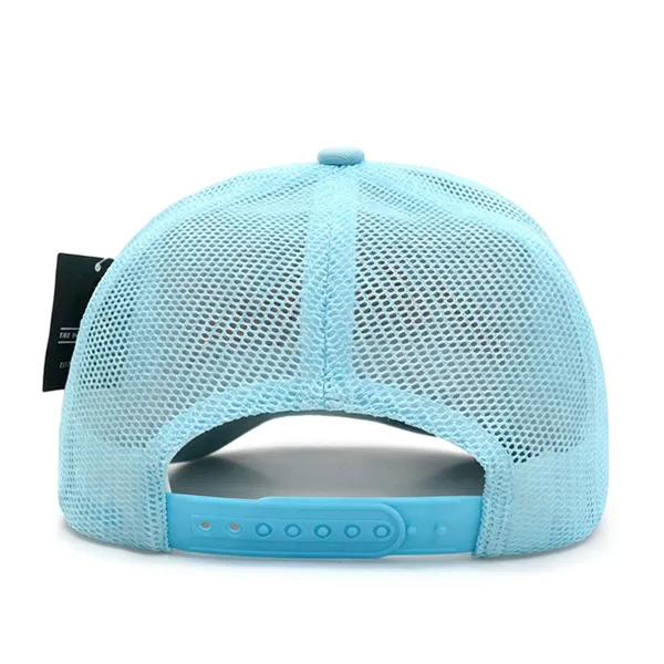 Summer Mesh Trucker Caps Unisex Custom Raised Embroidery Colorblock Adjustable Street Trucker Hats photo-5