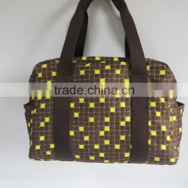 Large Size Lattice Fabric Lady Handbag Bag photo-2