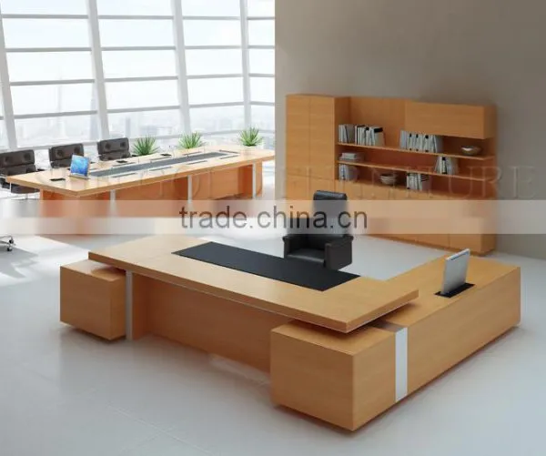 Modern Luxury Office u Shape Desks,computer Table With Bookshelf (SZ-ODB355) photo-6