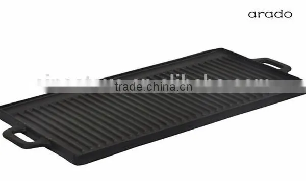 Cast Iron Cookware Double Sided Burner Reversible Griddle Grill /cast Iron BBQ Griddle Plate photo-5