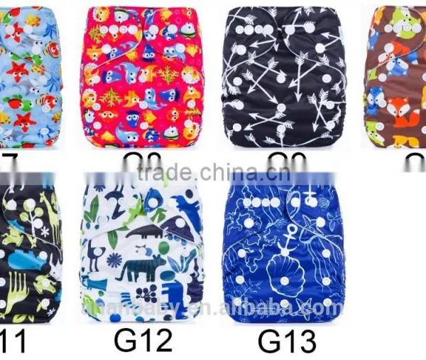 AnAnBaby New Printed Baby Cloth Diapers Reusable Bulk Cloth Diapers photo-6