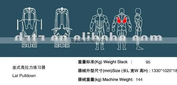 2016 Popular Fitness Equipment/TZ-6008 Commercial Gym Machine/Lat Pulldown photo-3