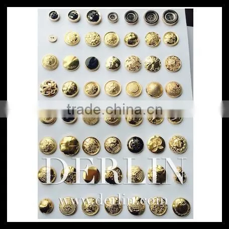 Antique Copper Collection Gold Side New Metal Plastic Button photo-5