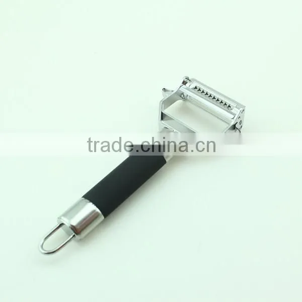 Dual Julienne Rubber Handle Fancy Vegetable Peeler Slicer photo-3