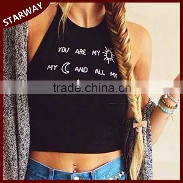 Women's New Fashion Letter Boutique Design Girls Sexy Crop Top/
