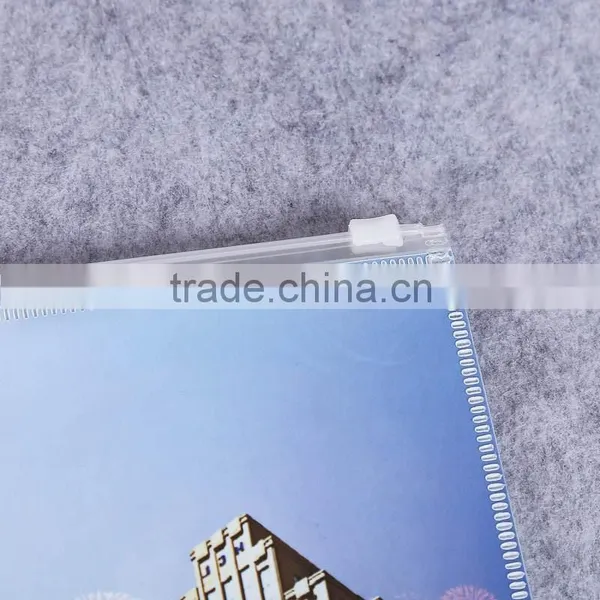 Business Promotion A4 Size Plastic Zipper Pvc Bag Document Bag Slide Zip Lock Plastic Bag photo-3
