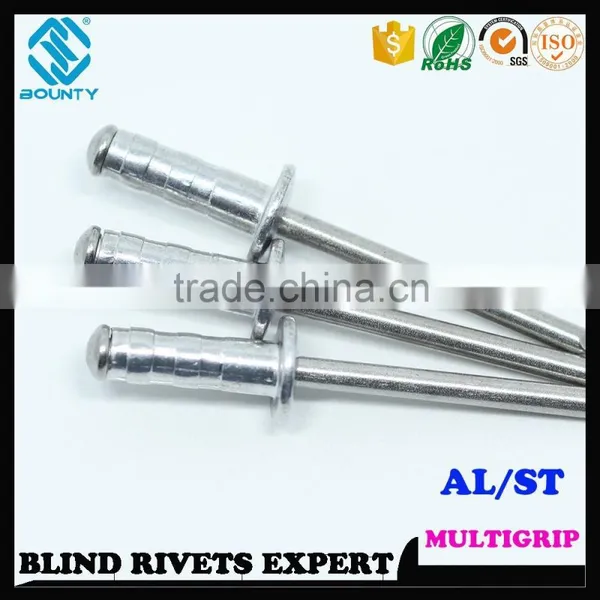 HIGH QUALITY FACTORY DOME HEAD ALUMINUM MULTI GRIP POP RIVETS photo-3
