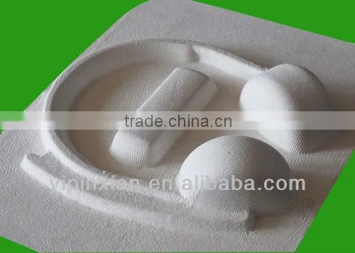 New 100% Biodegradable Protective Headphone Molded Pulp Paper Trays Packing photo-2
