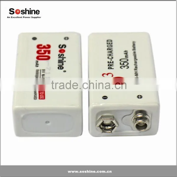 Soshine NI-MH Battery 9 Volt 9V NIMH Rechargeable Battery 350mah From China Manufacturer photo-4