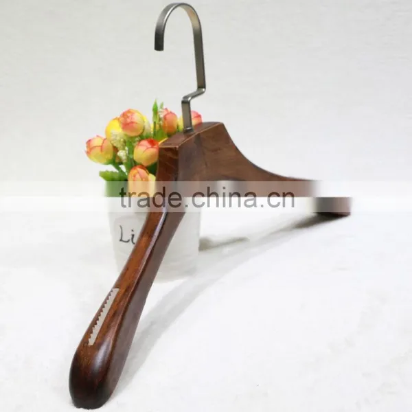 Manufacturer Solid Wood Coat Hanger With Non Slip Shoulder photo-2