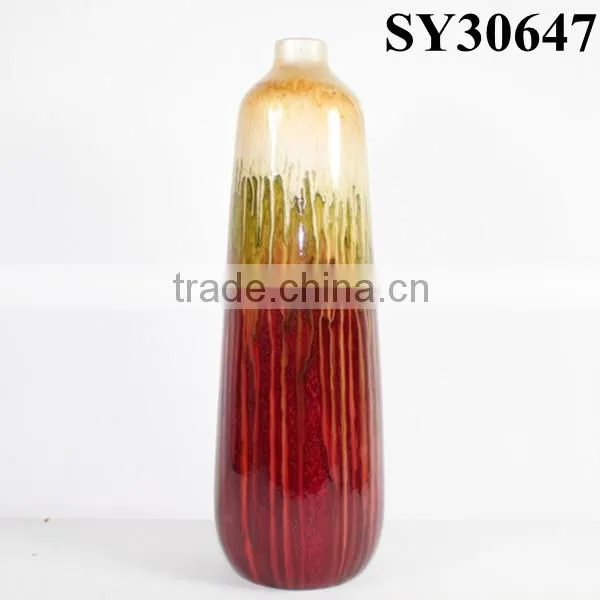 Glazed Porcelain Tall Outdoor Flower Vase photo-3