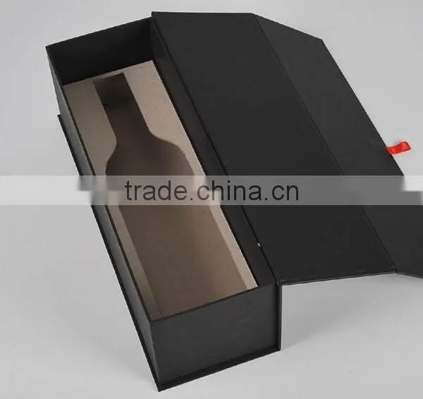 Matt Black Cardboard Wine Paper Box photo-6