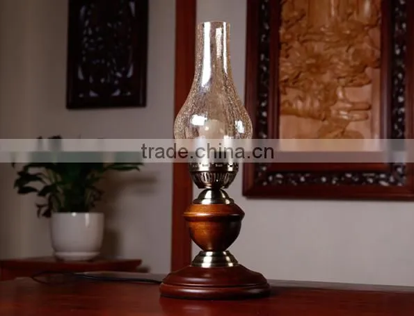 Antique Wooden Table Lamp ,table Light,desk Light photo-2