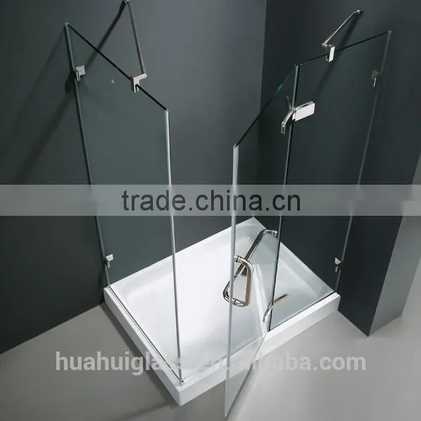 Straight Tempered Glass Pannel Corner Shower Door photo-5
