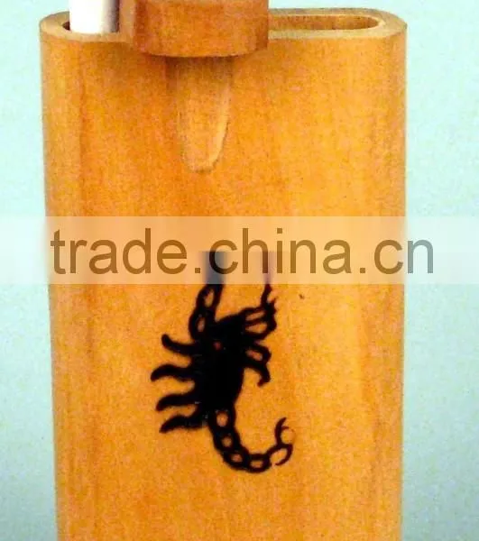 Cedar Wood Smiley Face Dug Out Pipe photo-4