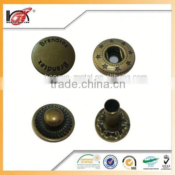 Kam Double Metal Custom Spring Snap Button With Logo