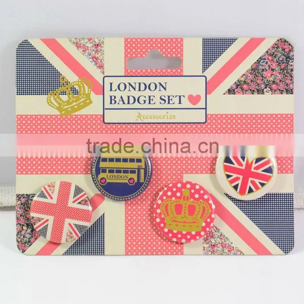 Factory Wholesale High Performance Custom Made Metal Tin Round Badges