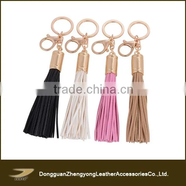 Factory Custom Fashion Leather Tassels in Tassel Fringe,leather Tassel in Key Chain