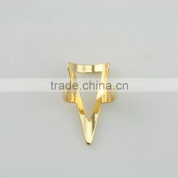 Simple Silver Metal Zinc Alloy Design Rings Jewelry With Triangle Shape photo-4