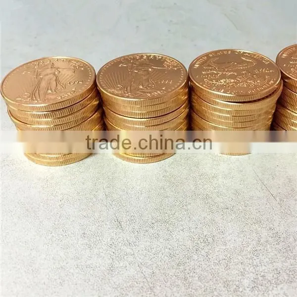 .999 Fine Gold Folk Art Style Gold Coin/high Imitation 22karat Souvenir Use Gold Coin in Stock photo-4